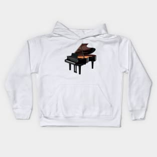 Piano cartoon illustration Kids Hoodie